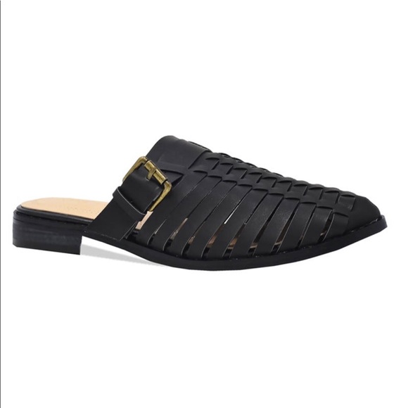 LAST1♥️vegan Huarache style Pointed Slide Mules - Picture 6 of 6